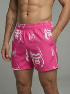 SHORT DEPORTIVO ROSA JUNGLE CON LICRA PARA HOMBRE KINESTESIA