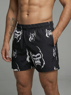 SHORT DEPORTIVO NEGRO JUNGLE CON LICRA PARA HOMBRE KINESTESIA