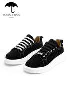 Tenis Sneakers Hombre Negros Lisos Gamuza - Tiendas Platino Tenis Hombre 25 MX