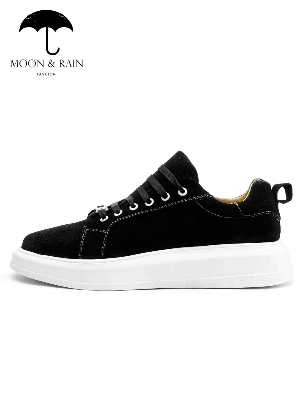 Tenis Sneakers Hombre Negros Lisos Gamuza - Tiendas Platino Tenis Hombre 25 MX