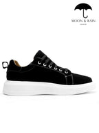 Tenis Sneakers Hombre Negros Lisos Gamuza - Tiendas Platino Tenis Hombre 25 MX