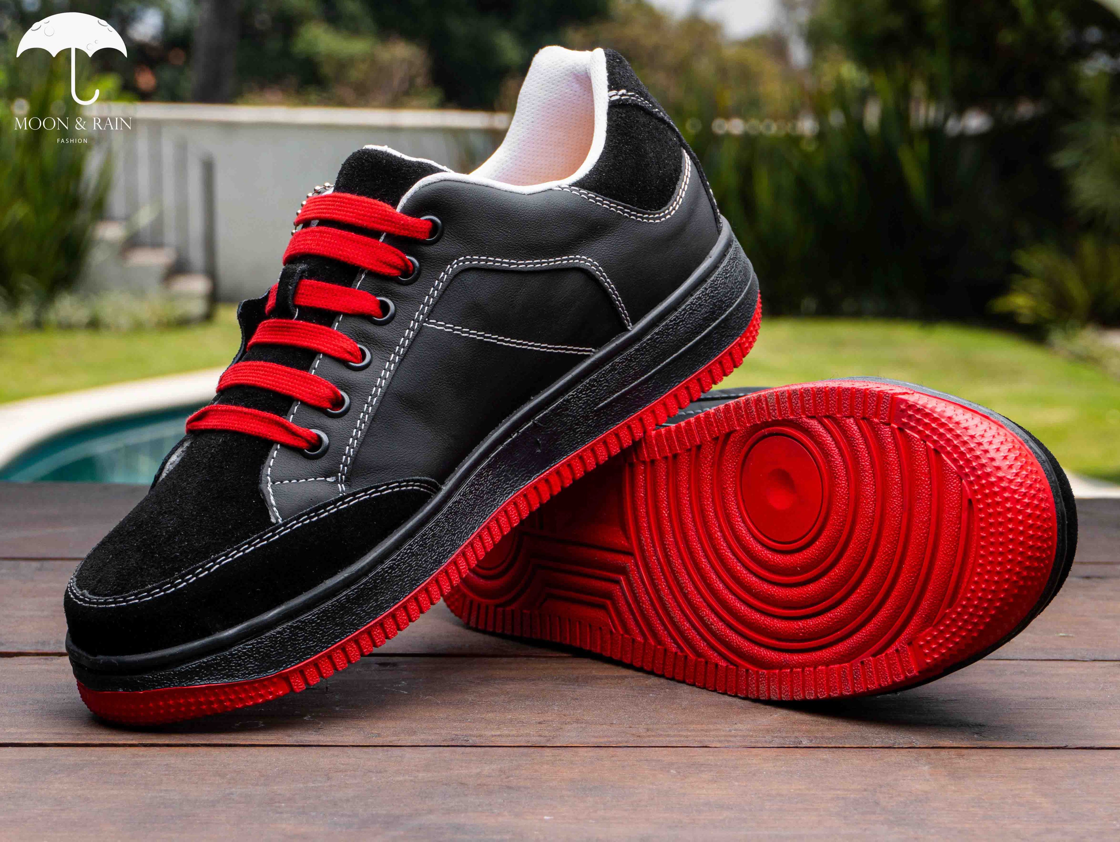 Tenis Sneakers Hombre Negros Liso Det Texturizado Gamuza - Tiendas Platino Tenis Hombre 25 MX