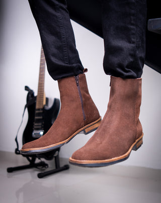 Chelsea Boots Botas Gamuza Marrón Claro