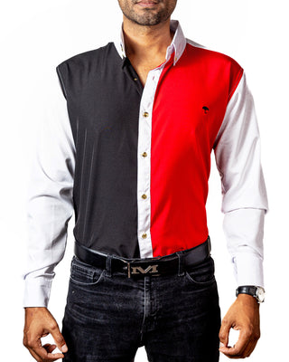 Camisa Hombre Casual Negro - Roja