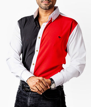 Camisa Hombre Casual Negro - Roja