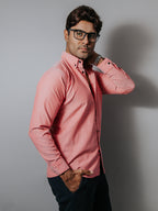 Camisa Hombre Casual Lisa Roja