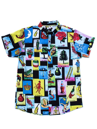 Camisa Hombre Casual Lotería Manga Corta