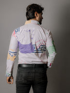Camisa Hombre Casual Detalle Grecorromano Multicolor