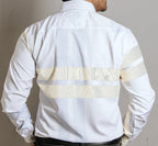 Camisa Hombre Casual Líneas Azul y Amarilla