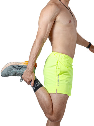 Short Deportivo Para Hombre Indoor Amarillo Neon