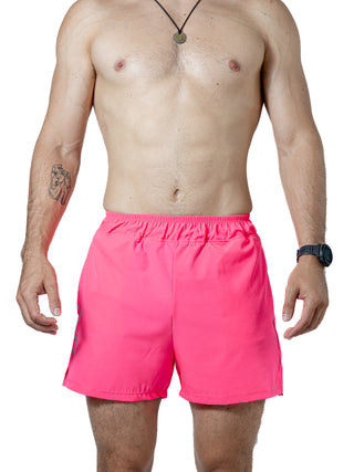 Short Deportivo Para Hombre Indoor Rosa Neon