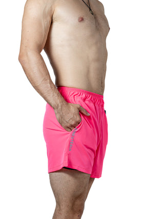 Short Deportivo Para Hombre Indoor Rosa Neon