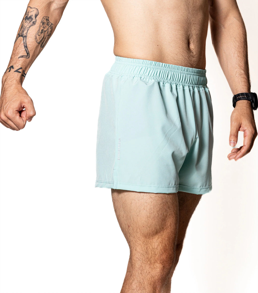 SHORT AZUL AQUA DE COMPETENCIA PARA HOMBRE KINESTESIA