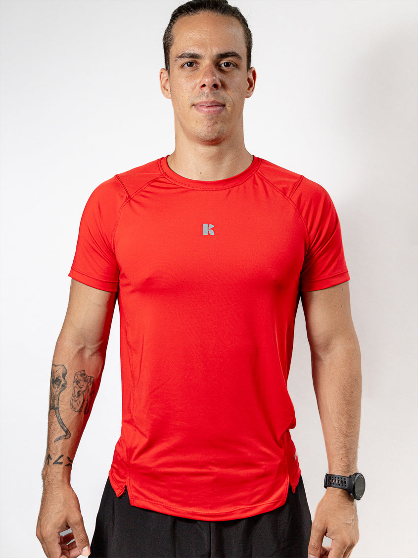 Playera Manga Corta Roja Para Hombre Basic Kinestesia - S-Tiendas Platino
