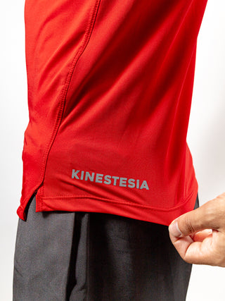 Playera Manga Corta Roja Para Hombre Basic Kinestesia