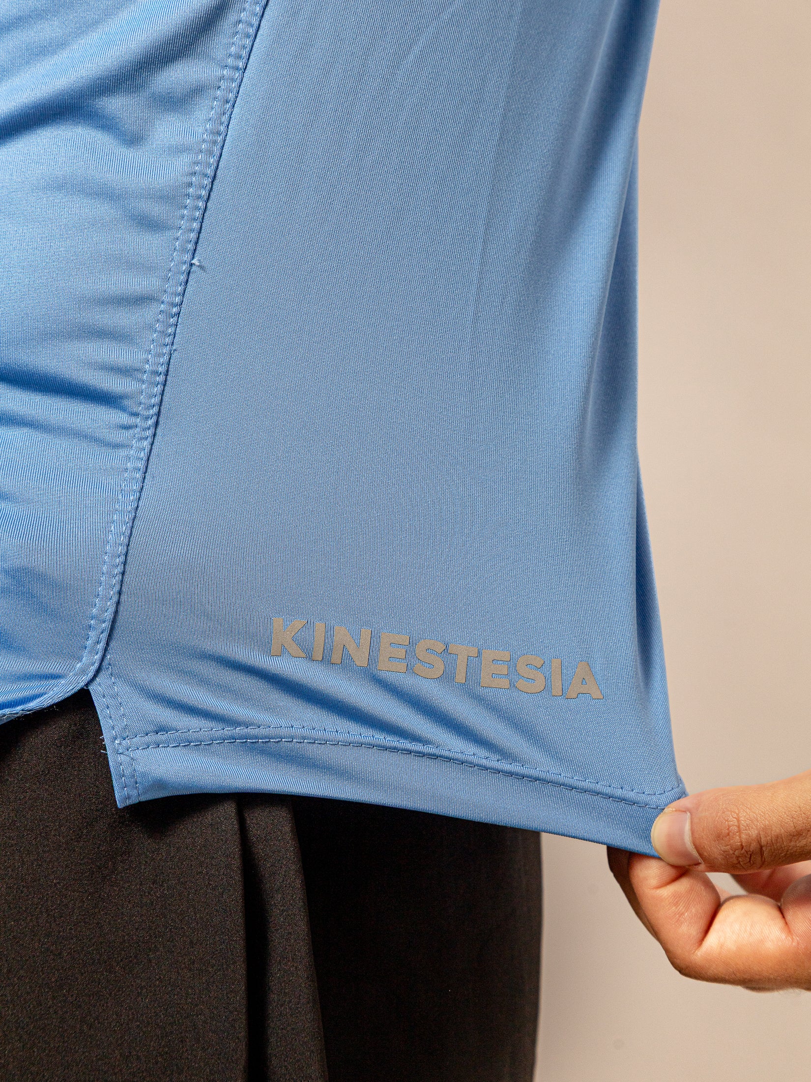 Playera Manga Corta Azul Cyan Para Hombre Basic Kinestesia - Tiendas Platino Playeras Hombre S