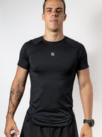 Playera Manga Corta Negra Para Hombre Basic Kinestesia