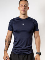 Playera Manga Corta Azul Marino Para Hombre Basic Kinestesia - S-Tiendas Platino
