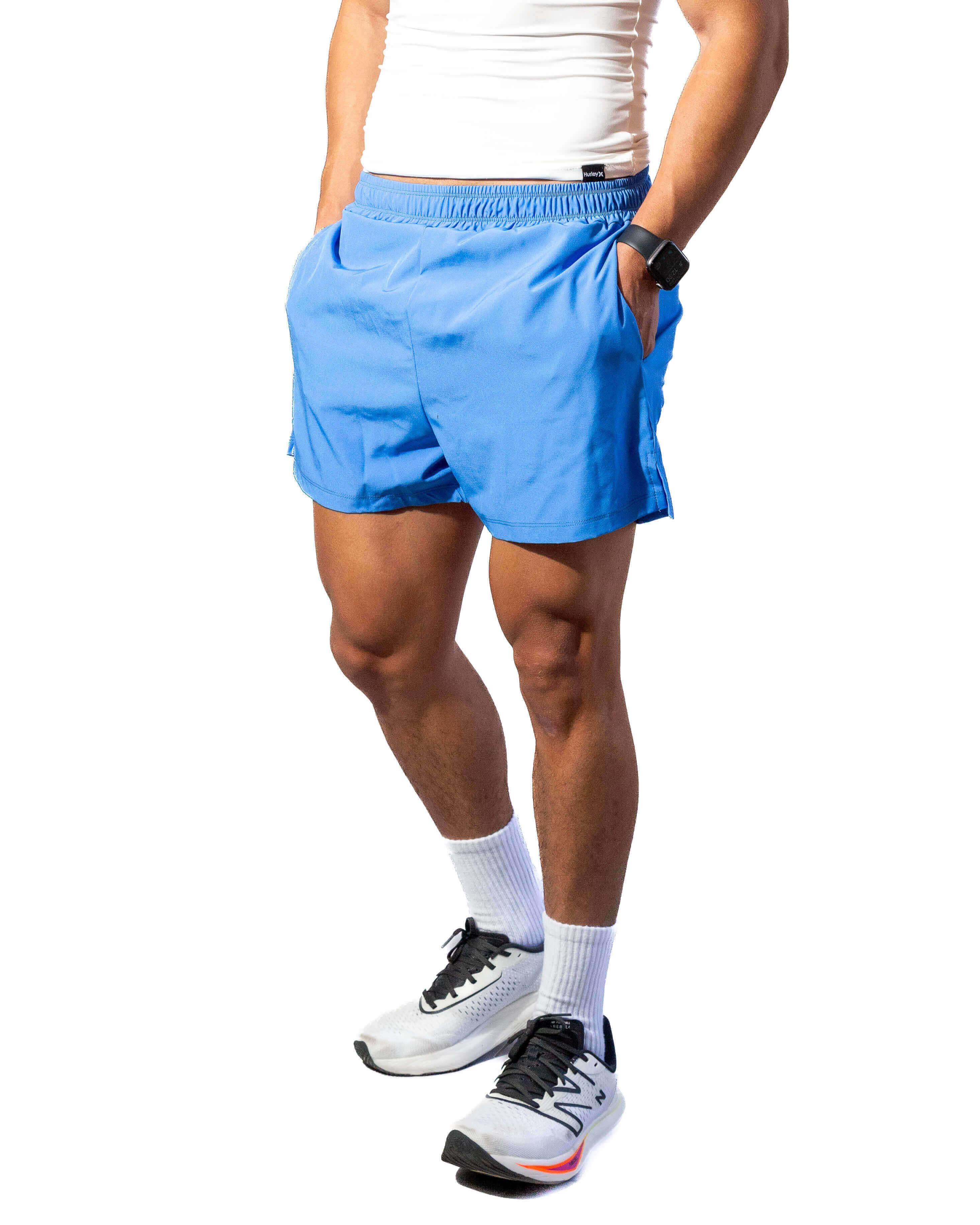 Short Deportivo Para Hombre Indoor Azul Cyan