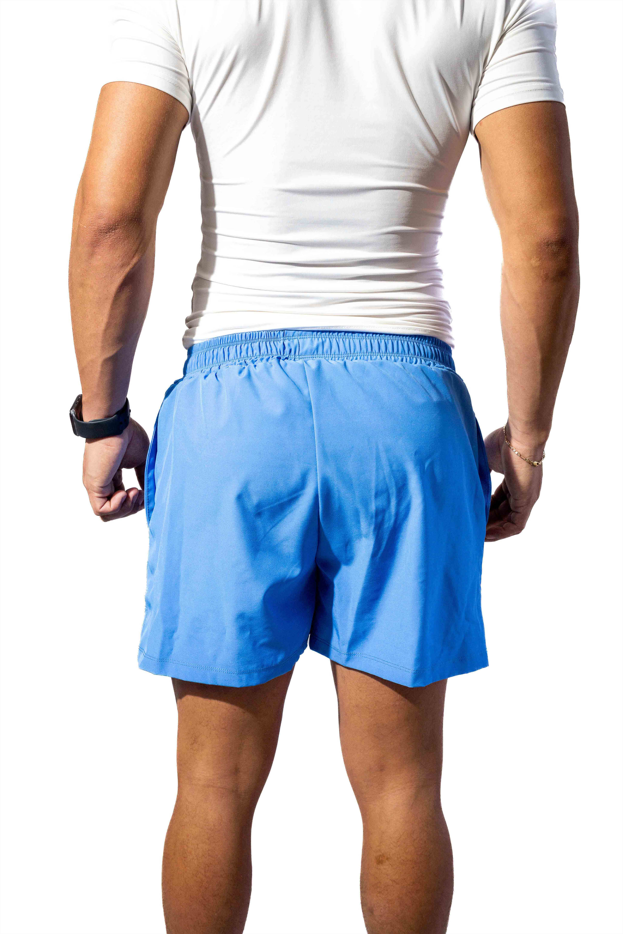 Short Deportivo Para Hombre Indoor Azul Cyan