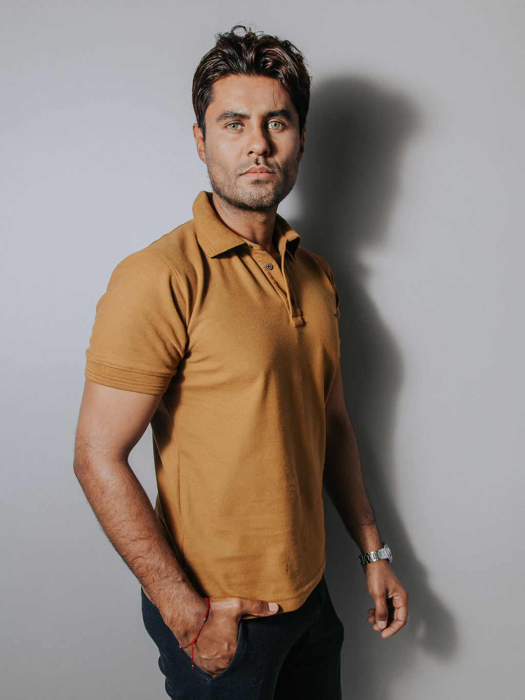 Playera Tipo Polo Hombre Slim Fit Caramel - Tiendas Platino Playeras Hombre 34 (S)
