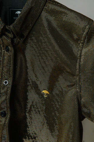 Camisa Casual Mujer Oro Brillante