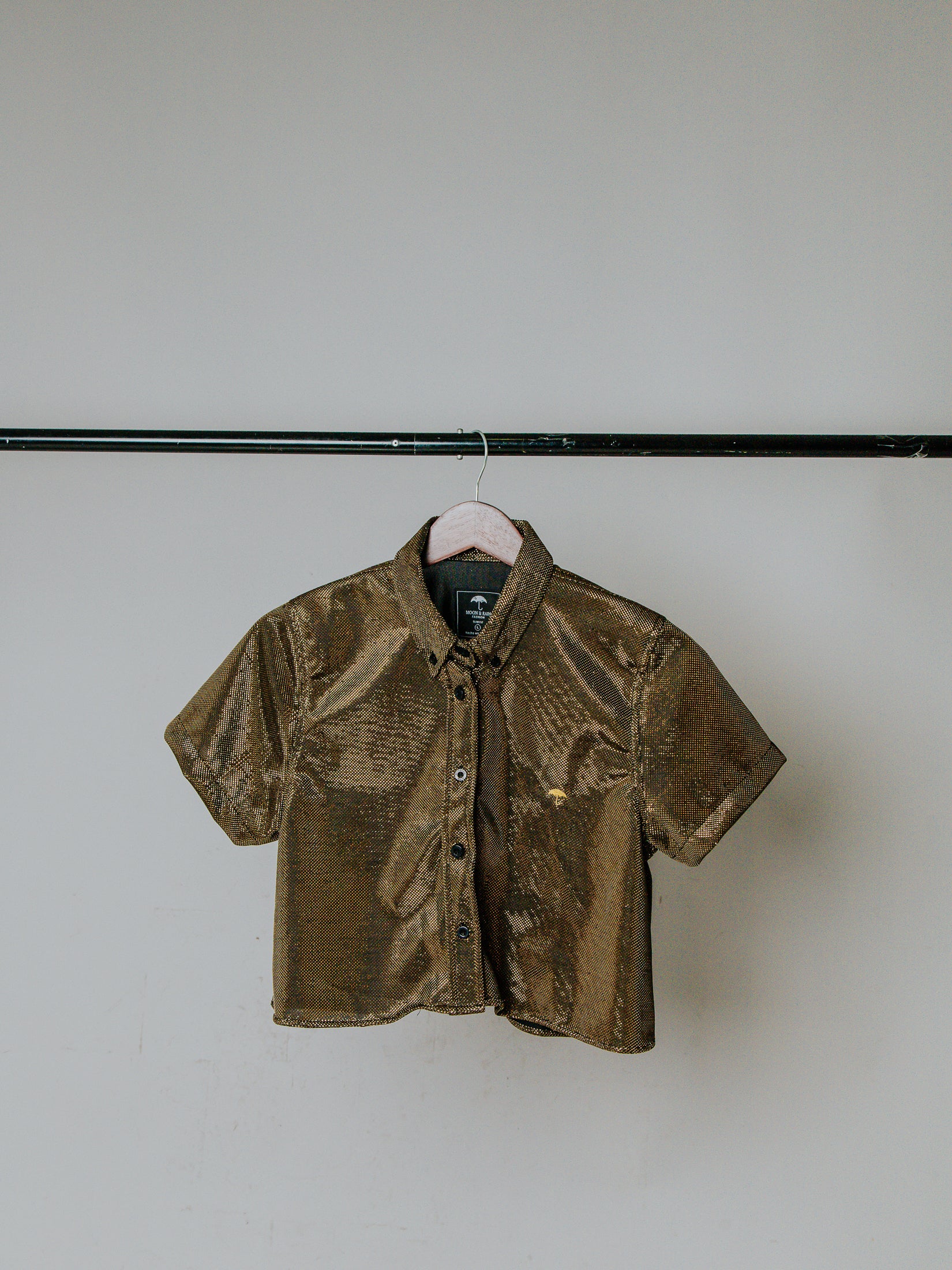 Camisa Casual Mujer Oro Brillante - 6 - 7 (S)-Tiendas Platino