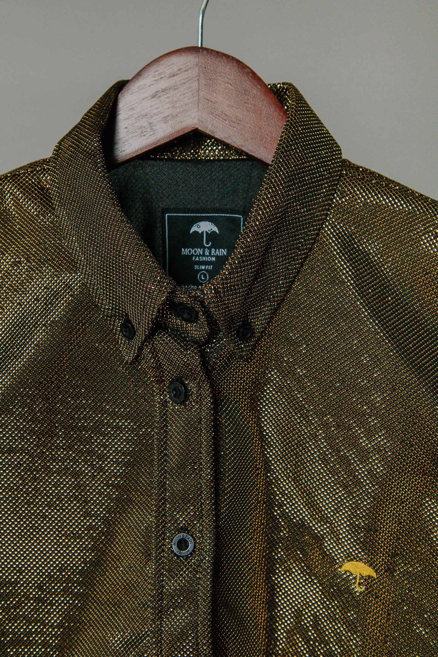 Camisa Casual Mujer Oro Brillante - 6 - 7 (S)-Tiendas Platino