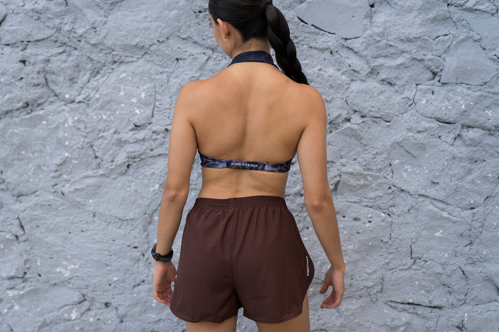 RUNNING SHORT unisex MARRÓN KINESTESIA