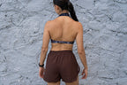 RUNNING SHORT unisex MARRÓN KINESTESIA