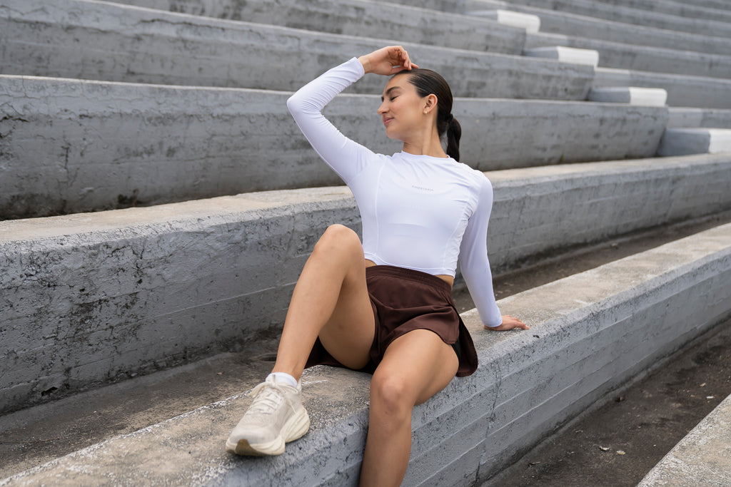 PLAYERA MANGA LARGA BLANCA PARA MUJER KINETESIA