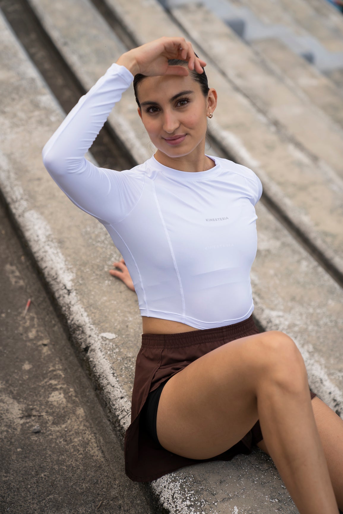 PLAYERA MANGA LARGA BLANCA PARA MUJER KINETESIA