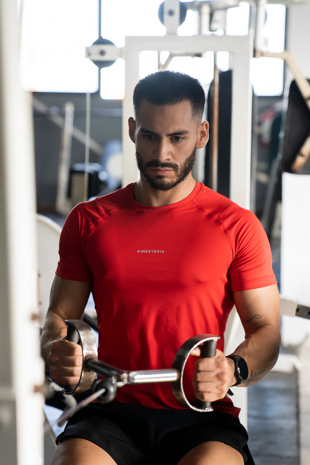PLAYERA MANGA CORTA ROJA PARA HOMBRE KINESTESIA