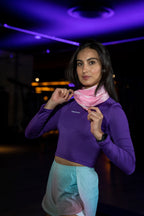 PLAYERA MANGA LARGA MORADO PARA MUJER
