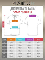 Playera Polo Hombre Slim Fit Roja Detalles Blanco y Azul Marino - 34 (S)-Tiendas Platino