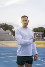 PLAYERA MANGA LARGA BLANCA PARA HOMBRE KINESTESIA