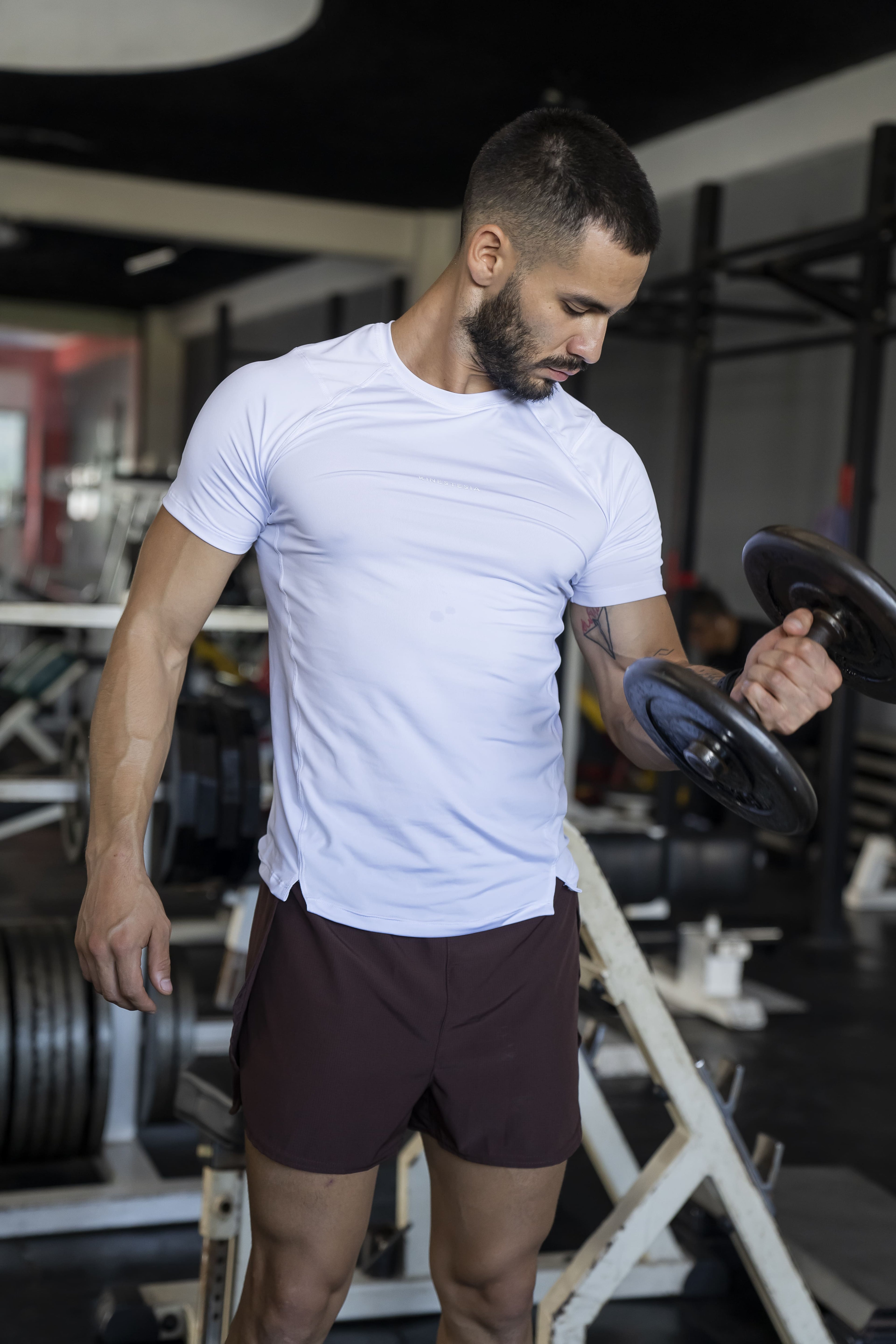 PLAYERA MANGA CORTA BLANCA PARA HOMBRE KINESTESIA