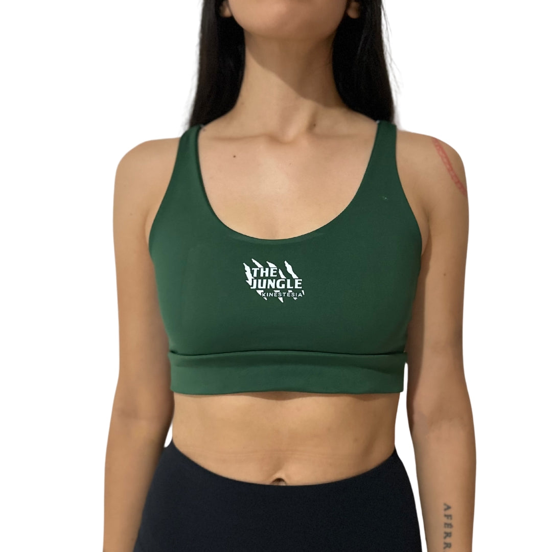 TOP The Jungle VERDE CON AZUL CLARO DE MUJER KINESTESIA