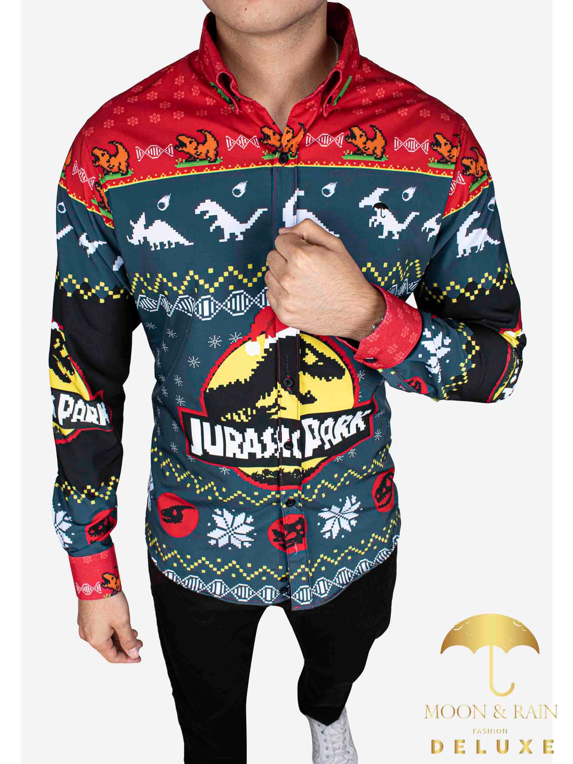 Camisa Hombre Casual Slim Fit Jurassic Park