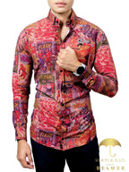 Camisa Hombre Casual Slim Fit Comic Flash - 34 (S)-Tiendas Platino