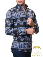 Camisa Hombre Casual Slim Fit Negra Crecía - 34 (S)-Tiendas Platino