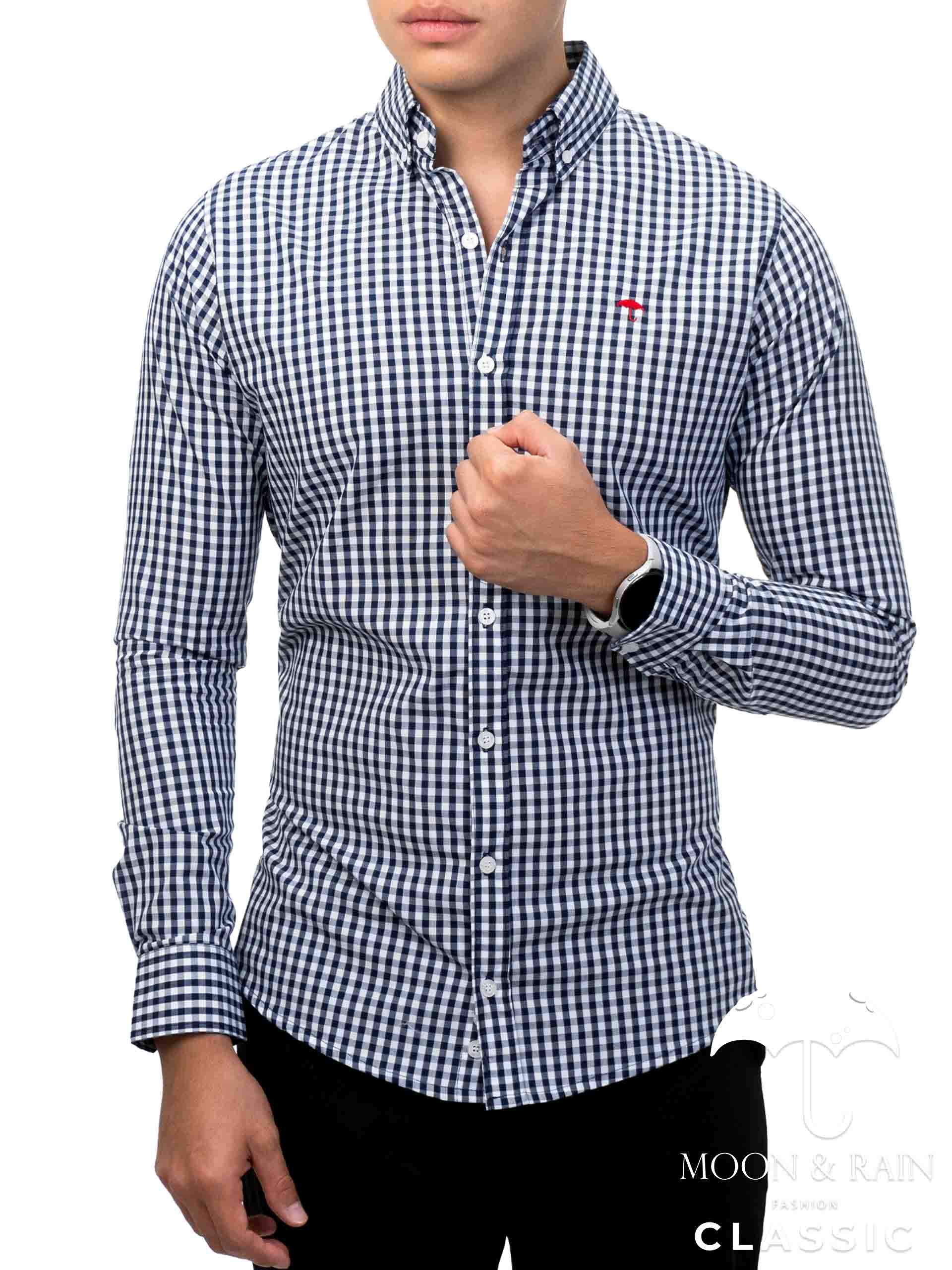 Camisa de sales cuadros con tenis
