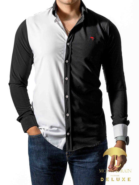 Camisa Hombre Casual Slim Fit Blanca Lisa Style 22 – Tiendas Platino Shop