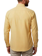 Camisa Hombre Casual Mini Cuadros Amarillos Blancos