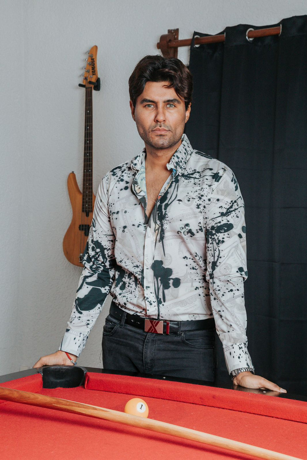 Camisa Hombre Manga Larga Monopoly Dolar Tiendas Platino