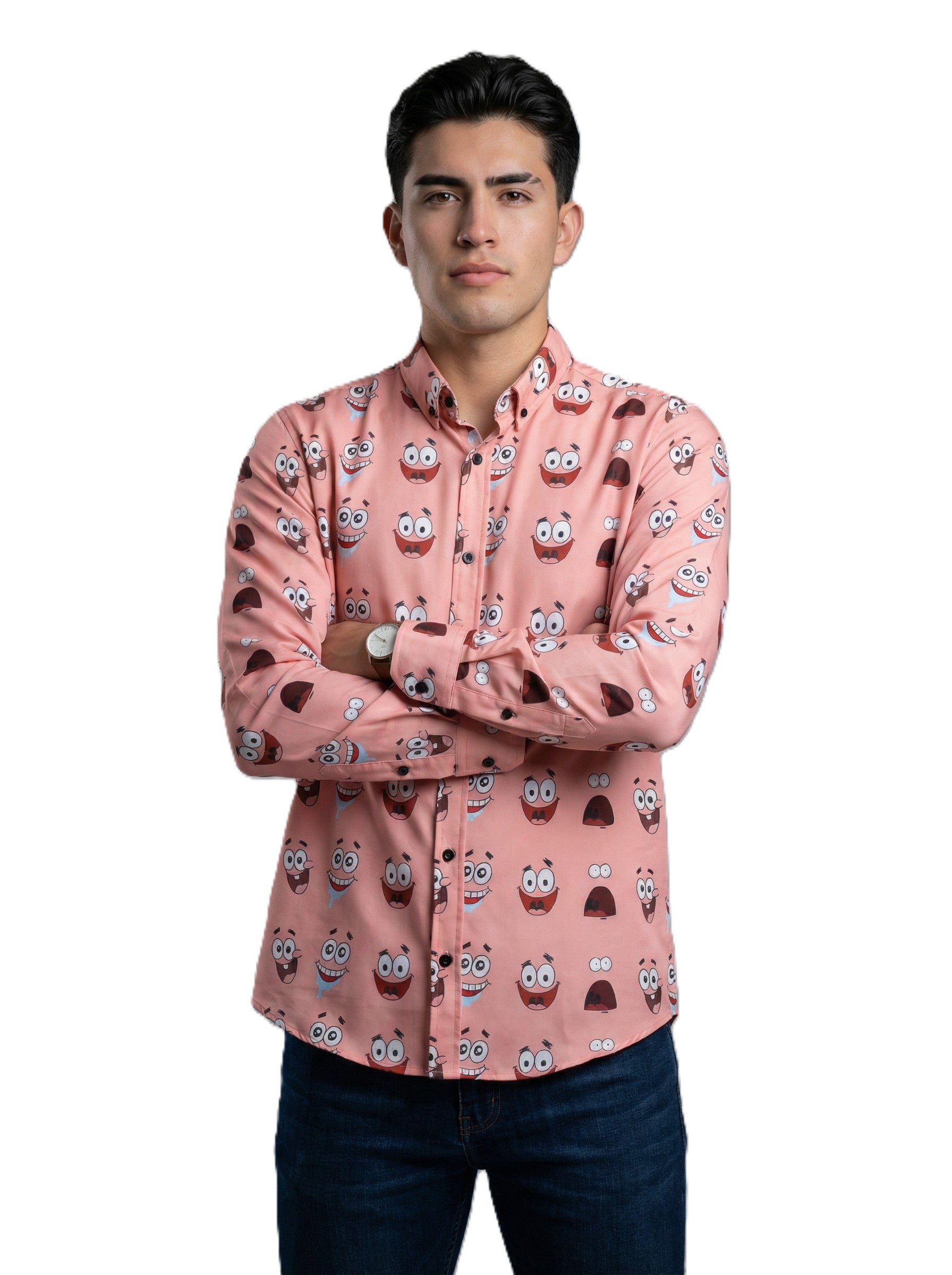 Camisa Hombre Casual Rosa Patricio Estrella