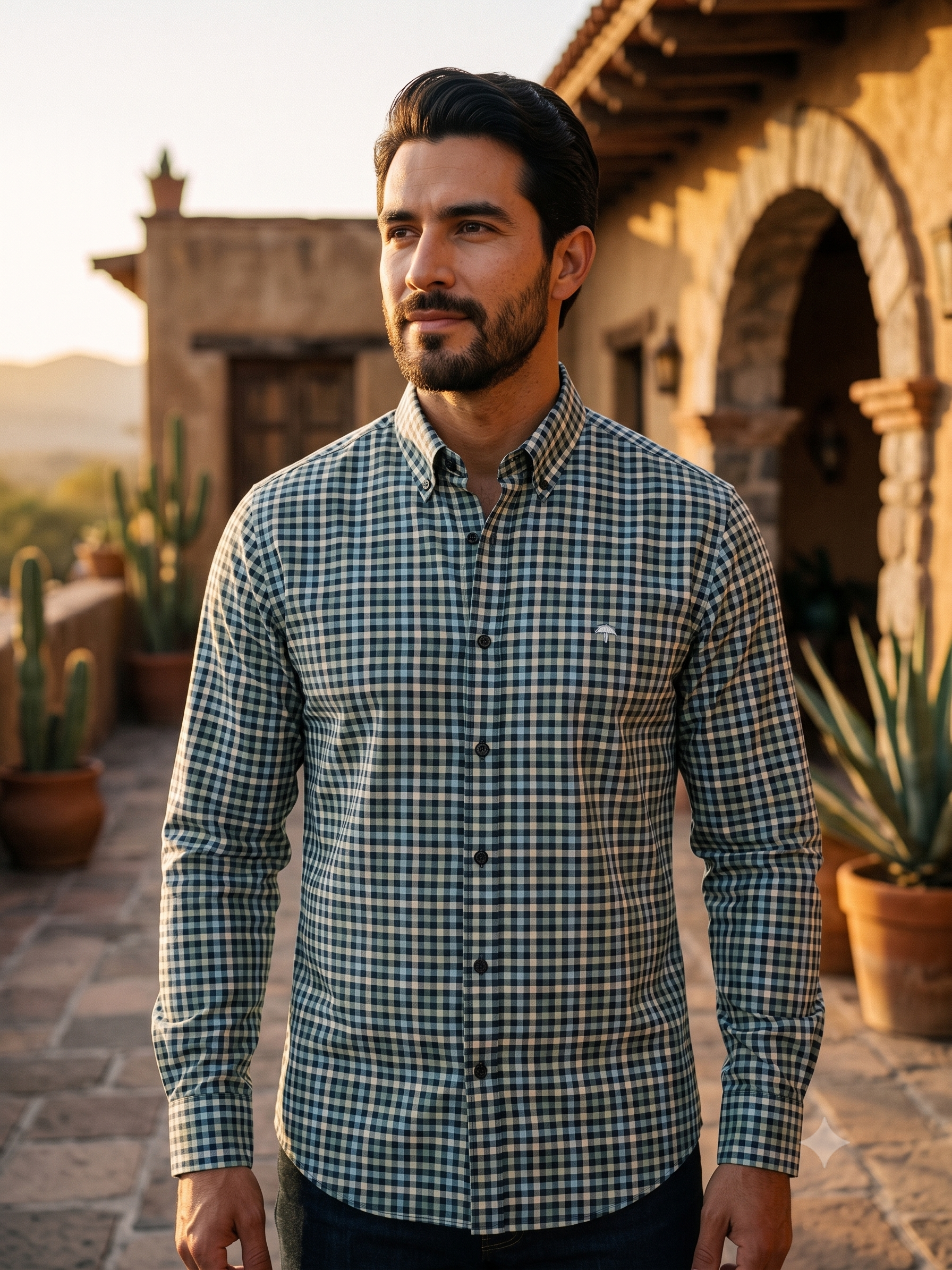 Camisa Hombre Casual Cuadros Azul Cielo, Marino, Verde