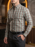 Camisa Hombre Casual Cuadros Verde Pistache, Azul, Vino