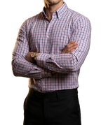 Camisa Hombre Casual Cuadros Rosa, Marino, Blancos