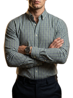 Camisa Hombre Casual Cuadros Marino, Verdes, Blancos